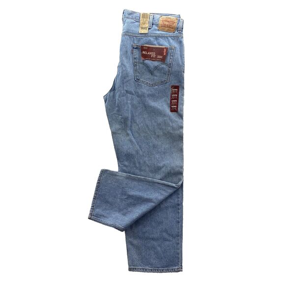 Levis Jeans Mens 44x32 Blue 550 Tapered Leg Relaxed Fit American Western Denim - Picture 2 of 14